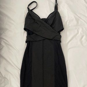 Black Guess Dress with mesh/fishnet detail